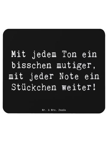 Mr. & Mrs. Panda Mousepad Spruch Ein neues Musikinstrument lerne... in Schwarz