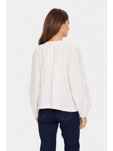 SAINT TROPEZ Langarm-Bluse IbelSZ Lockere Passform in Ice