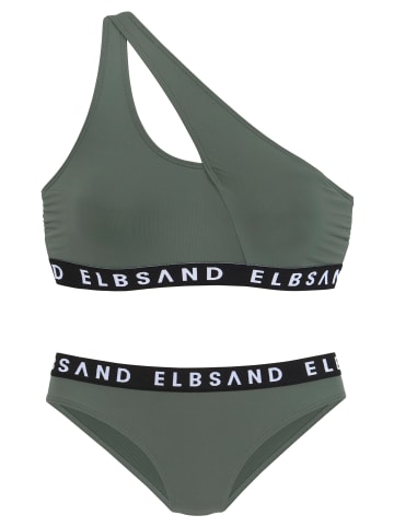 ELBSAND Bustier-Bikini in oliv