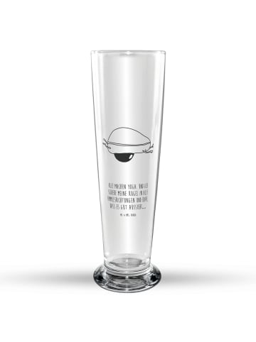 Mr. & Mrs. Panda Glas mit Gravur Avocado Yoga mit Spruch in Transparent
