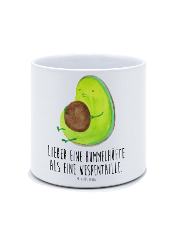Mr. & Mrs. Panda XL Blumentopf Avocado Pfeifen mit Spruch in Weiß