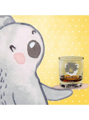 Mr. & Mrs. Panda Whiskey Glas Bär Königin mit Spruch in Transparent