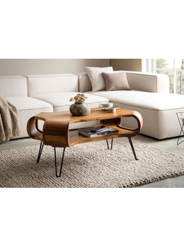 FineBuy Couchtisch in Braun / Sheesham / 100x60x47