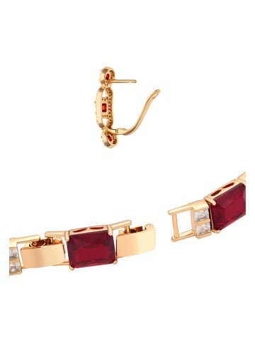 faina Women Jewelry Set in rose gold red