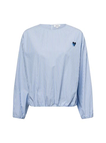 s.Oliver Blusenshirt in hellblau weiß