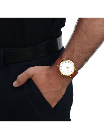 Amor Quarzuhr Apfelleder, Alloy in Gold