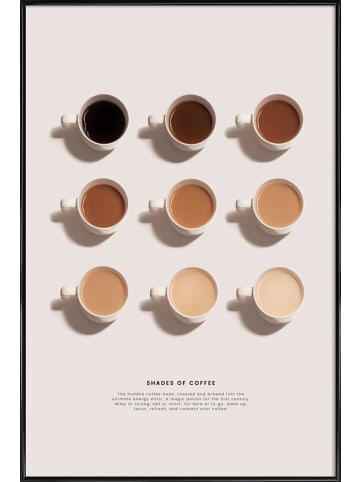 Juniqe Poster in Kunststoffrahmen "Shades of Coffee" in Braun & Cremeweiß
