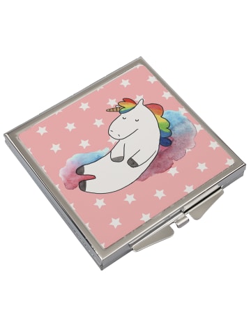 Mr. & Mrs. Panda Schminkspiegel Einhorn Wolke 7 ohne Spruch in Rot Pastell