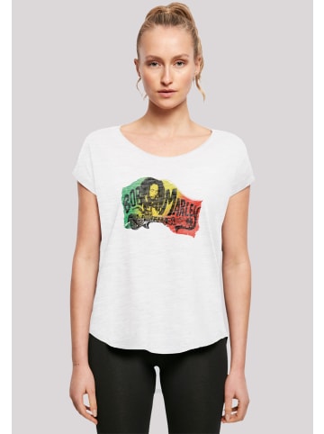 F4NT4STIC Long Cut T-Shirt Bob Marley Chords Reggae Music by Rock Off in weiß