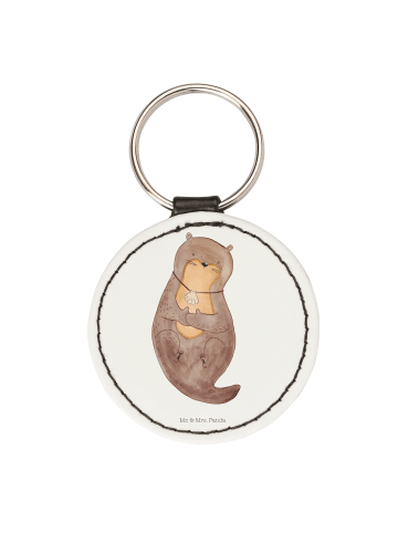 Mr. & Mrs. Panda Anhänger Otter Muschel ohne Spruch in Weiß