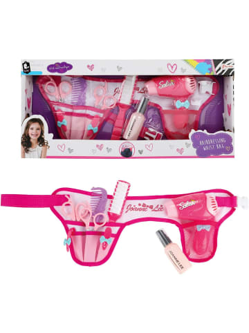 Toi-Toys Glamour Shine Friseurset Friseur-Gürtel mit echtem Föhn in pink