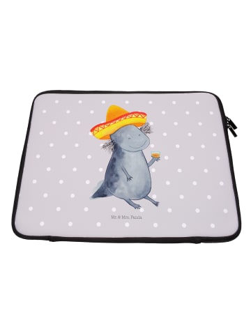 Mr. & Mrs. Panda Notebook Tasche Axolotl Tequila ohne Spruch in Grau Pastell