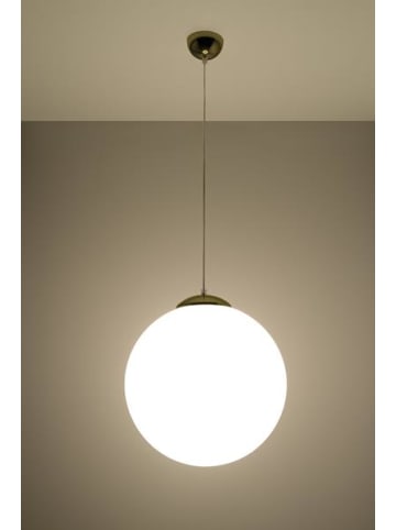 Nice Lamps Hängeleuchte CEZAB 40 in weiß und gold (L)40cm (B)40cm (H)130cm