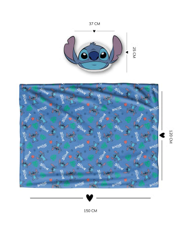 MTOnlinehandel Kuschelset, Decke und Kissen "Disney's Lilo & Stitch" in Blau