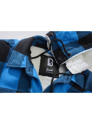 Brandit Jacke "Lumber Jacket Hooded" in Blau