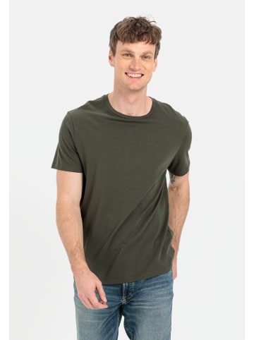 Camel Active Basic T-Shirt aus nachhaltigem Organic Cotton in Grün