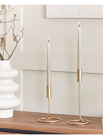 Beliani 2er-Set Kerzenständer BUNYU in Gold