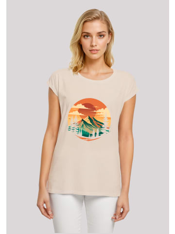 F4NT4STIC T-Shirt Sonnenuntergang Berglandschaft in Whitesand