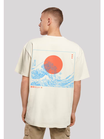 F4NT4STIC Heavy Oversize T-Shirt Kanagawa Welle Japan in sand
