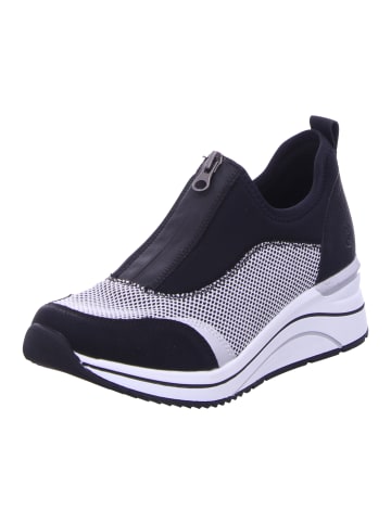 remonte Slipper in nero/weiss/silver