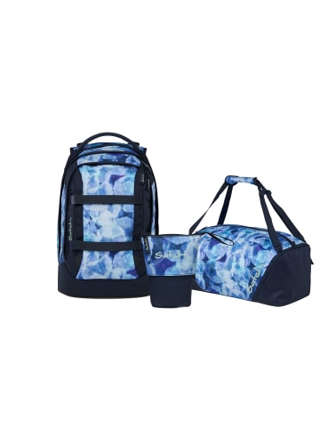 Satch Schulrucksack-Set PACK "Blurry Sky" 3-teilig in Blau