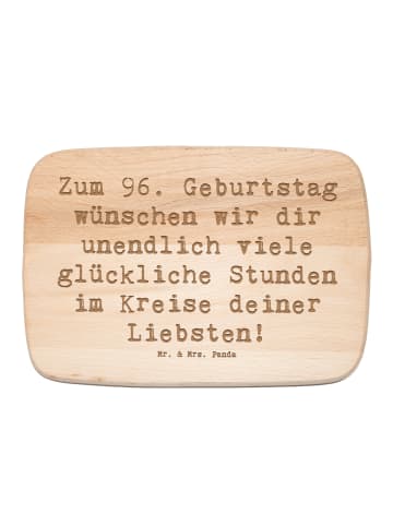 Mr. & Mrs. Panda Schneidebrett Holz Spruch 96. Geburtstag Freude... in Transparent