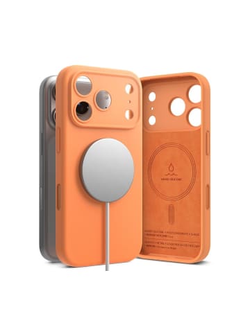 COFI 1453 Ringke Silikon Magnetische magnetisch Hülle iPhone 17 Pro Max  Orange in Beige