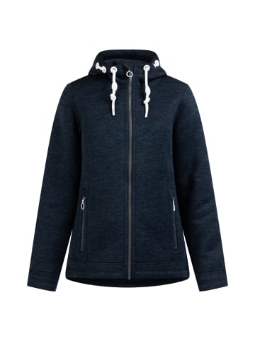 DreiMaster Damen Strickfleecejacke in Marine Melange