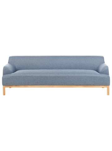 Beliani 3-Sitzer Sofa SOSJO in Blau/Braun - (W) 219 x (H) 74 x (L) 83 cm