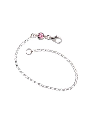 ChainMAGPIE 925 Silber Armband mit rosafarbenen Swarovski Kristall