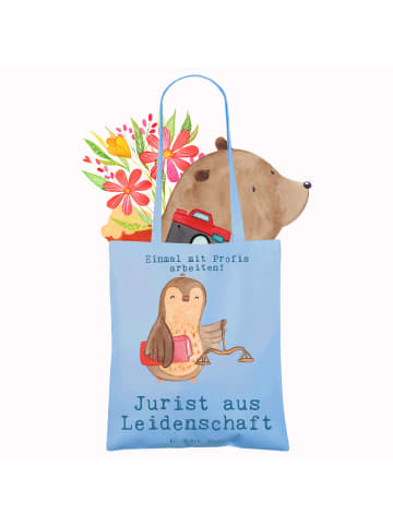 Mr. & Mrs. Panda Schultasche Jurist Leidenschaft mit Spruch in Sky Blue