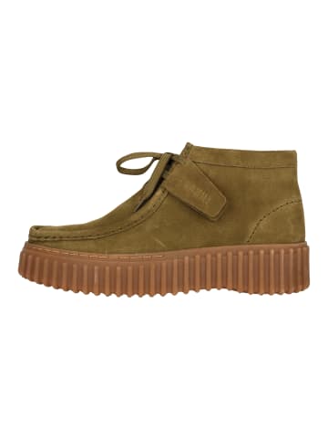Clarks Schnürstiefelette Torhill Moss in 3227 Olive Suede
