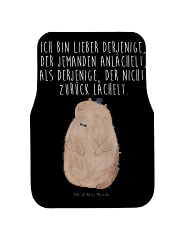 Mr. & Mrs. Panda Fahrer Autofußmatte Murmeltier mit Spruch in Schwarz