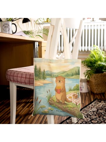 Mr. & Mrs. Panda Shopper Otter See Pommes Design ohne Spruch in Weiß