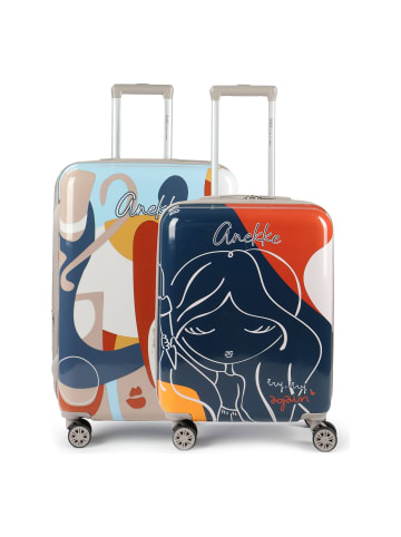 Anekke Eikon 4 Rollen Kofferset 2-teilig mit Dehnfalte in mehrfarbig