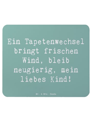 Mr. & Mrs. Panda Mousepad Spruch Umzug neue Stadt mit Spruch in Meeresbrise