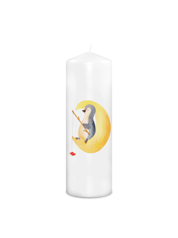Mr. & Mrs. Panda Schmuckkerze Pinguin Mond ohne Spruch in Weiß