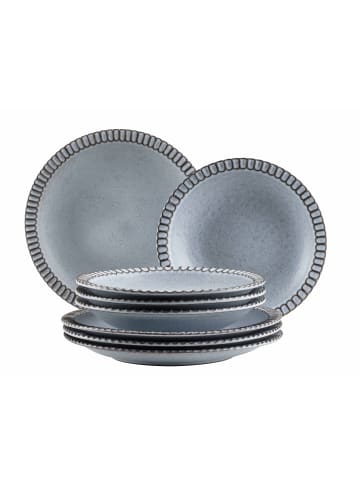 Mäser Teller Set, Steinzeug Ida in Blau