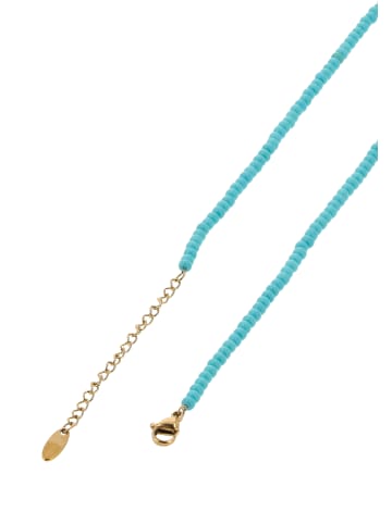 IZIA Women Necklace With Lobster Clasp in Turquoise White
