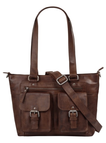 SPIKES & SPARROW Shopper echt Leder in cognac