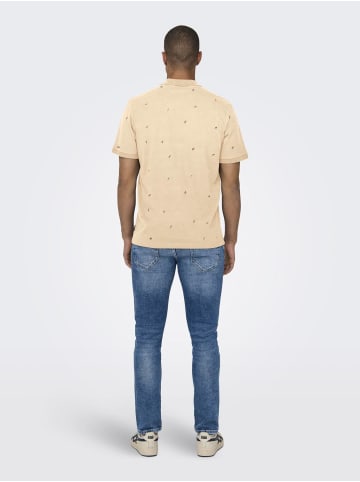 Only&Sons Poloshirt aus Baumwolle Klassisches Kurzarm Polohemd in Gelb