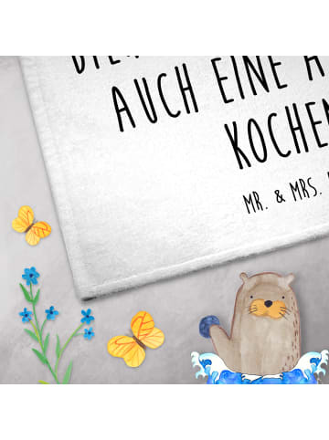 Mr. & Mrs. Panda Handtuch Hummer Weizen mit Spruch in Weiß