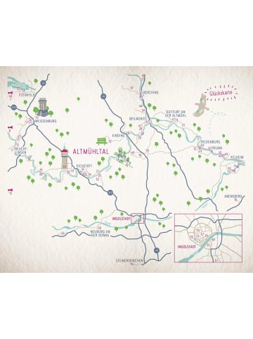 DROSTE Verlag Glücksorte im Altmühltal. Mit Ingolstadt | Fahr hin & werd glücklich