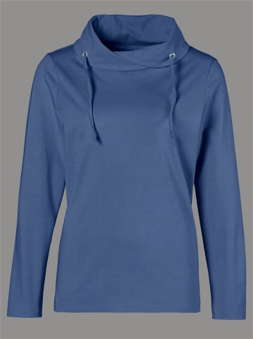 Sieh an! Langarmshirt in jeansblau