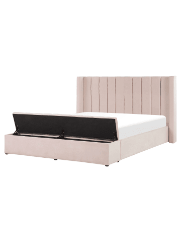 Beliani Doppelbett NOYERS in Rosa - (W) 190 x (H) 132 x (L) 247 cm