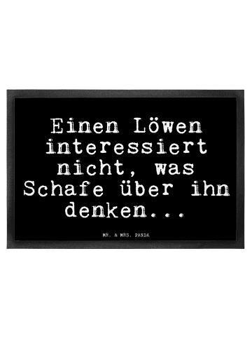 Mr. & Mrs. Panda Schmutzmatte Einen Löwen interessiert nicht,...... in Schwarz