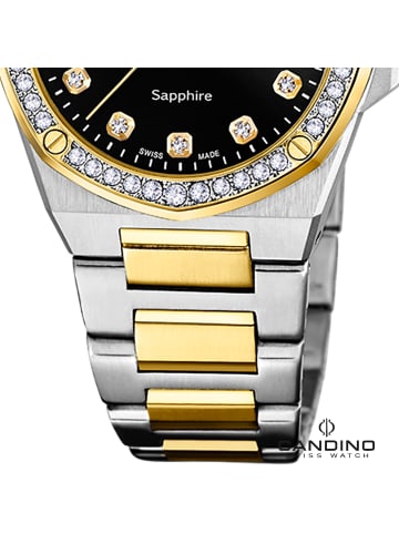 Candino Analog-Armbanduhr Candino Elegance silber, gold mittel (ca. 34mm)