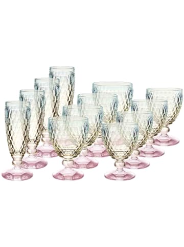 Villeroy & Boch 12er Set Wein- und Sektgläser-Set Boston Pearl in bunt