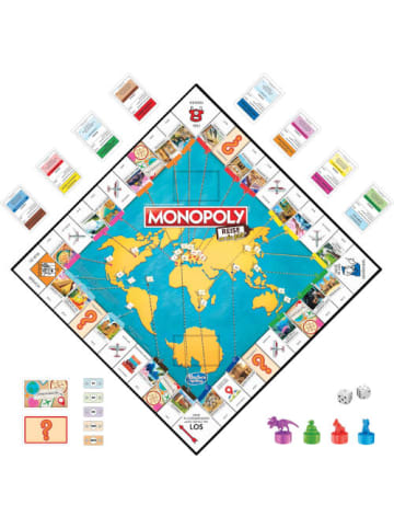 Hasbro Gesellschaftsspiel Monopoly Reise um die Welt - ab 8 Jahre