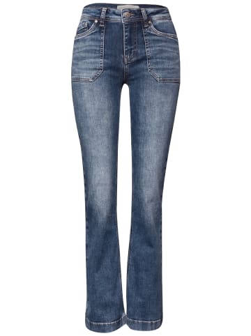 Street One Bootcut Jeans in Medium Blue in Medium Blue Random Washed